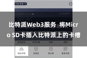 比特派Web3服务  将Micro SD卡插入比特派上的卡槽