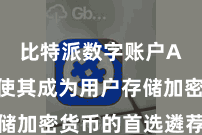 比特派数字账户App  使其成为用户存储加密货币的首选遴荐：率先